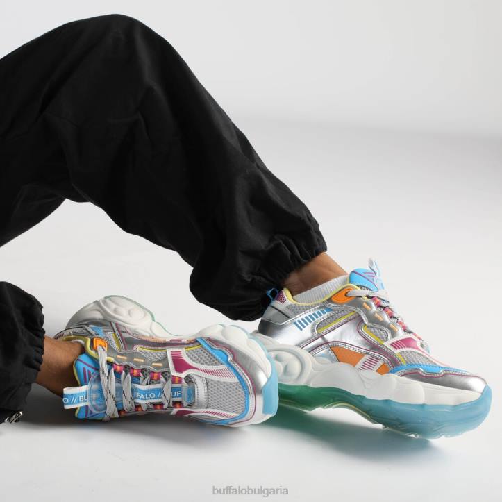 cld run jog sneakers ниско веган DRV238 сребристо/лилаво Buffalo |маратонки