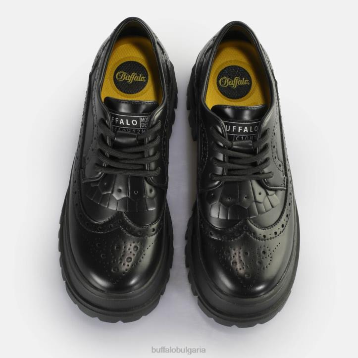 aspha brogue мокасини веган DRV160 черен Buffalo | мокасини