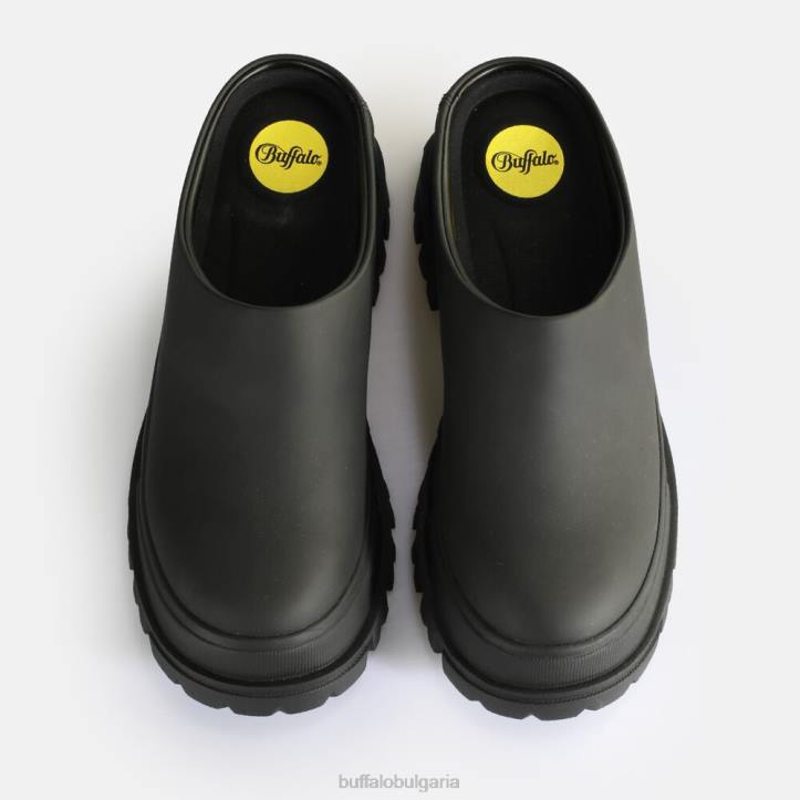 aspha clog 01 мокасини веган DRV255 черен Buffalo | мокасини