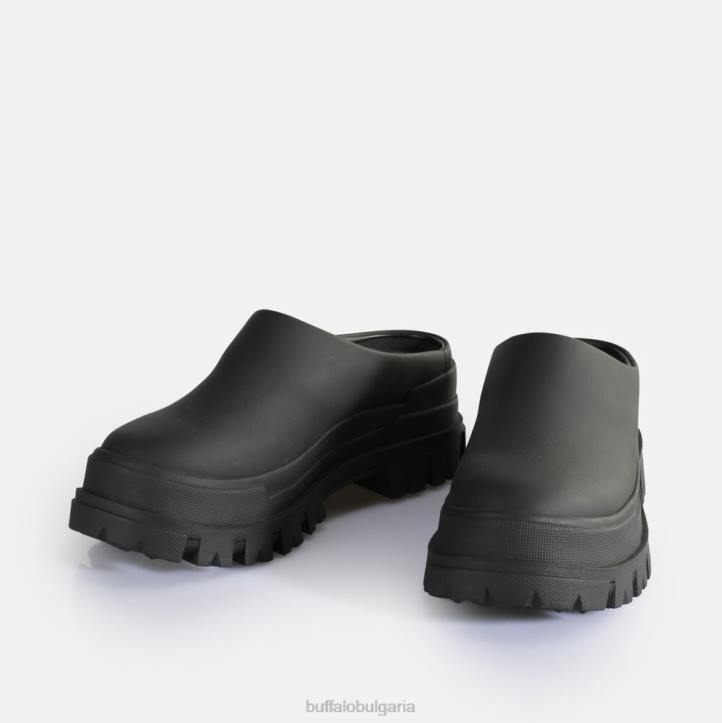 aspha clog 01 мокасини веган DRV255 черен Buffalo | мокасини