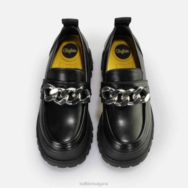 aspha loafer chain loafer vegan DRV596 черно/сребристо Buffalo | мокасини