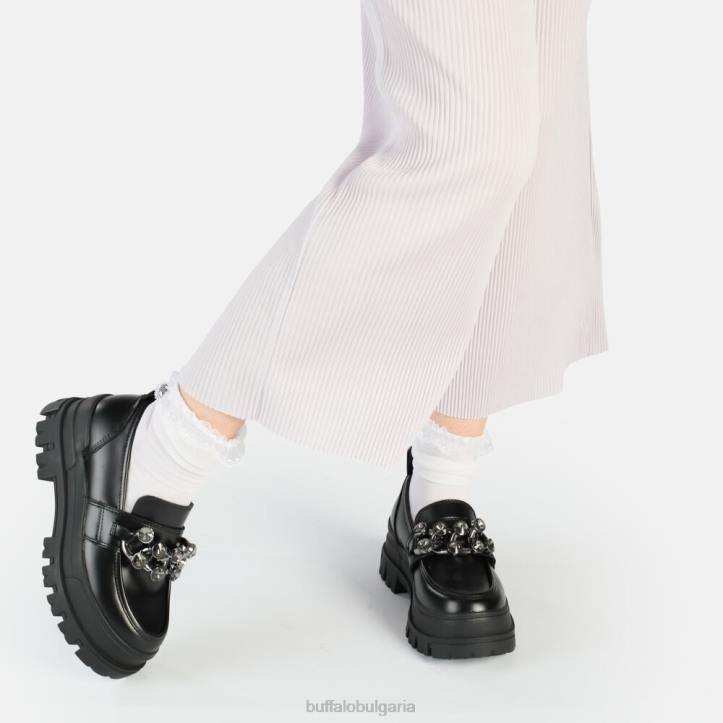 aspha loafer glam vegan DRV875 черен Buffalo | мокасини