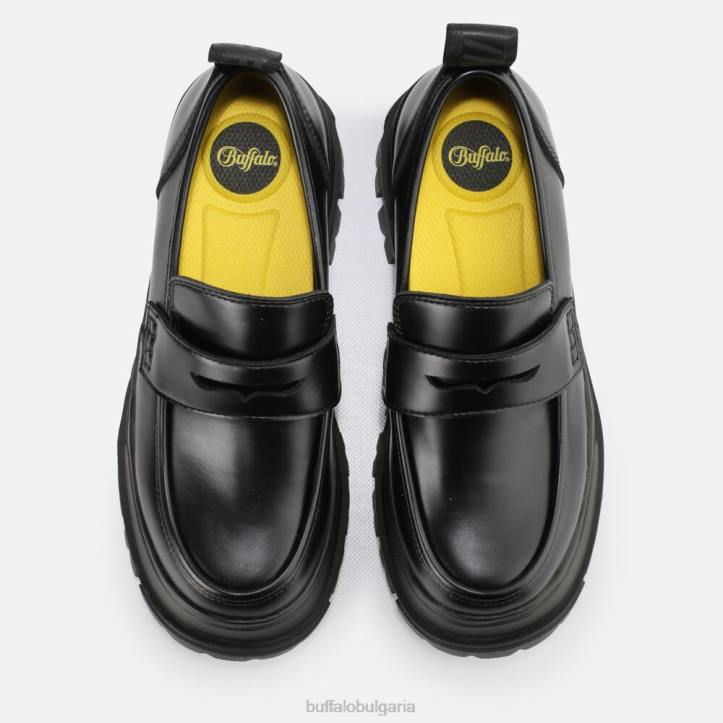 aspha loafer shoe flat vegan nappa DRV665 черен Buffalo | мокасини