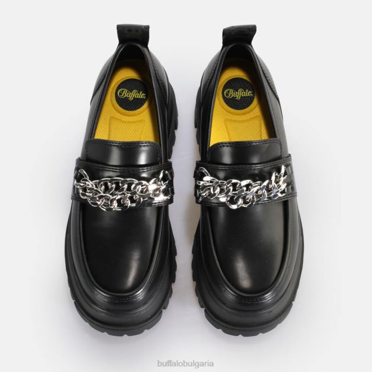aspha loafer tc loafer vegan DRV427 черно/сребристо Buffalo | мокасини