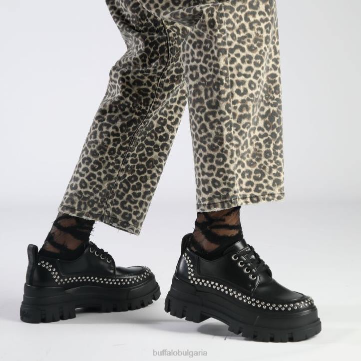 aspha pin lo loafer vegan DRV531 черен Buffalo | мокасини