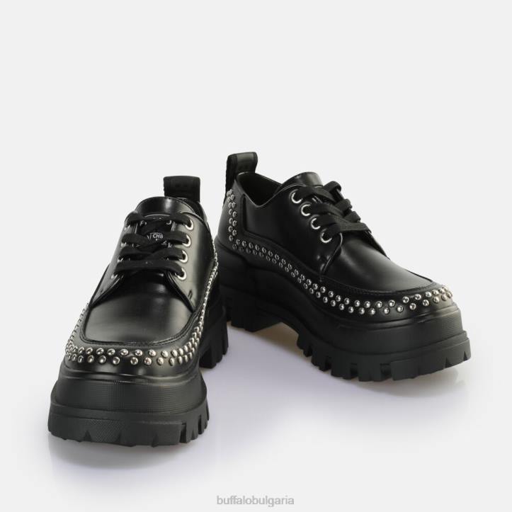 aspha pin lo loafer vegan DRV531 черен Buffalo | мокасини