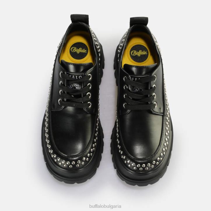 aspha pin lo loafer vegan DRV531 черен Buffalo | мокасини