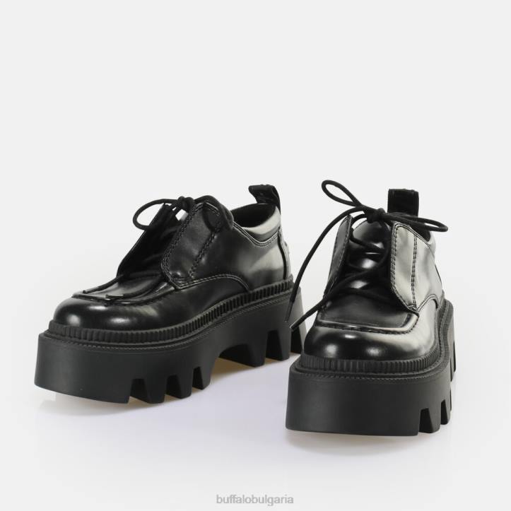 flora laceup lo веган мокасина DRV766 черен Buffalo | мокасини