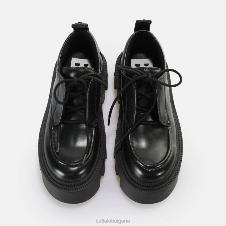 flora laceup lo веган мокасина DRV766 черен Buffalo | мокасини