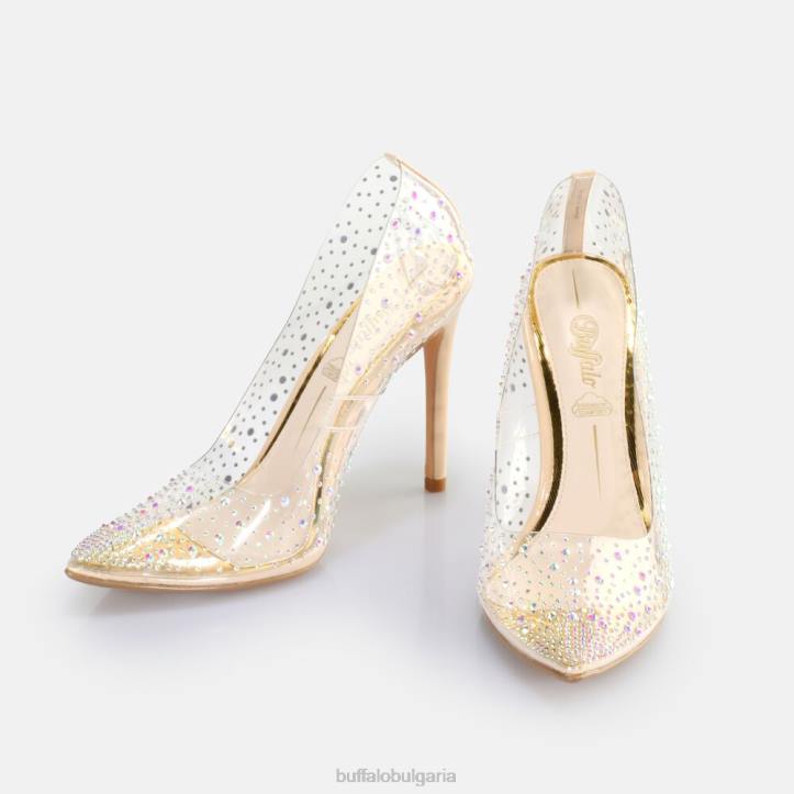 juliette diamond pump vegan DRV378 прозрачен/крем Buffalo |токчета