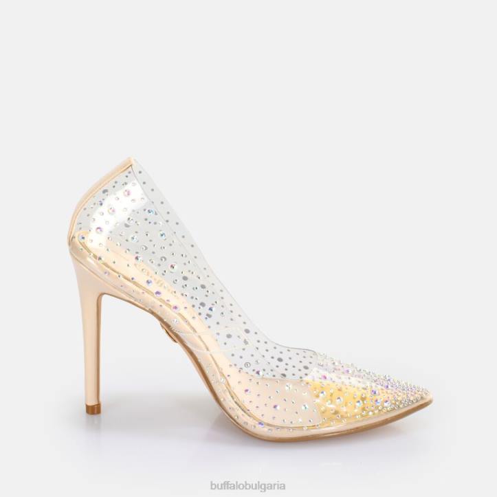 juliette diamond pump vegan DRV378 прозрачен/крем Buffalo |токчета