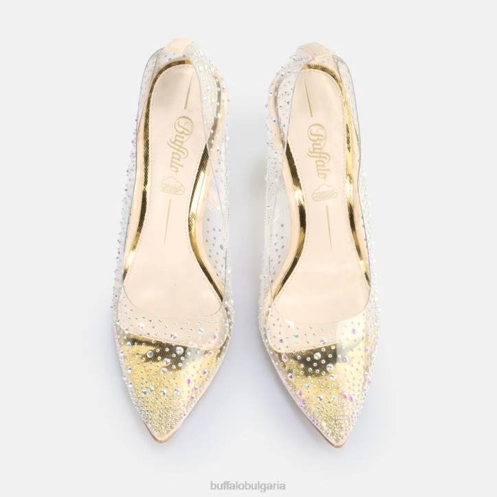 juliette diamond pump vegan DRV378 прозрачен/крем Buffalo |токчета