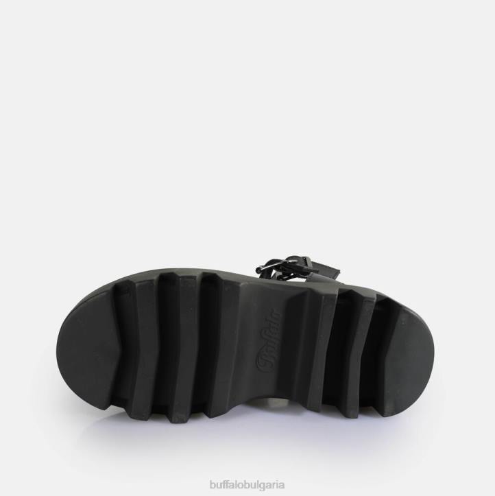 flora on fisher сандали на платформа веган DRV642 черен Buffalo |сандали