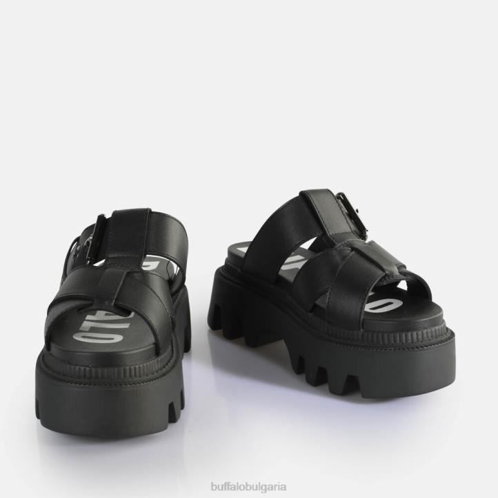 flora slide сандали на платформа веган DRV565 черен Buffalo |слайдове