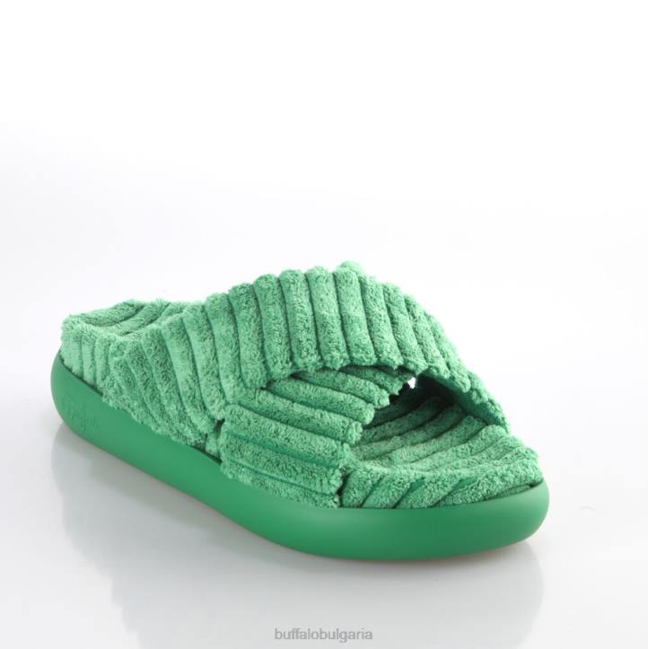 rey cross platform slide vegan DRV648 зелено Buffalo |слайдове